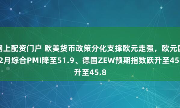 网上配资门户 欧美货币政策分化支撑欧元走强，欧元区12月综合PMI降至51.9、德国ZEW预期指数跃升至45.8